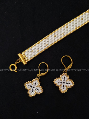 ست بافته شده با منجوق میوکی